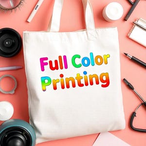 Custom Tote Bag with Logo, Personalised Tote Bag, Personalize Tote Bags, Custom Cotton Shop Bag, Custom Image Tote,  Bulk Tote Bag