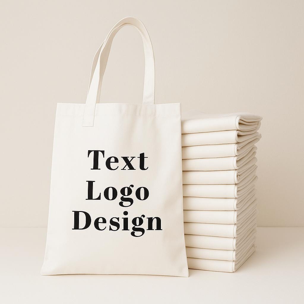 Reusable Grocery Tote Bag - Eco-Friendly Canvas Shopping Bag With Inner Pocket, White