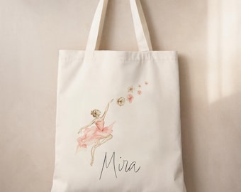 Bolsa Tote Personalizada de Balé - Presente Perfeito para Bailarina - Bolsa Ecológica com Tema de Balé para Ela