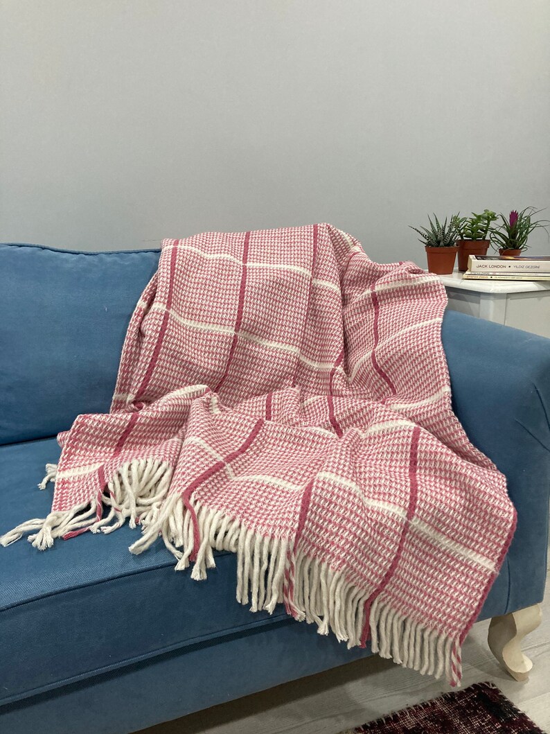 BLANKET THROW 180x 220 Cm Woven Blanket Cozy Blanket Bed Etsy