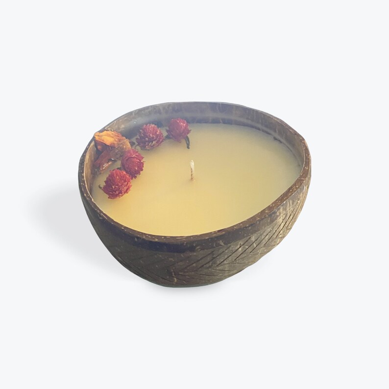 Homemade Soy Candles 11 Oz Coconut Shell Candle Etsy