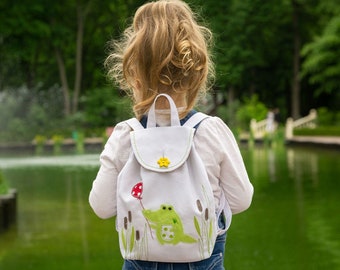 Handmade toddler backpack boy girl Mini backpack crocodile Kindergarten rucksack