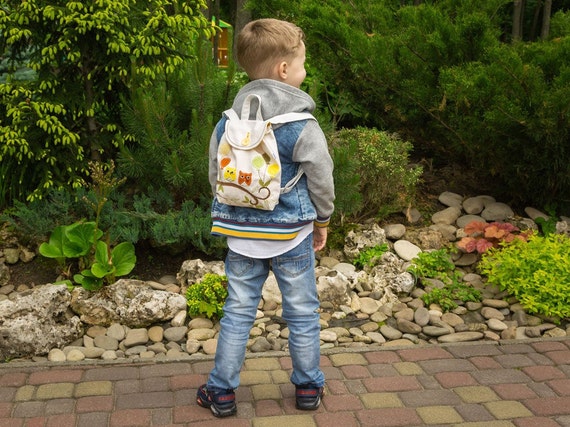 Mini peuter rugzak jongen Handgemaakte rugzak vos Kleuterschool