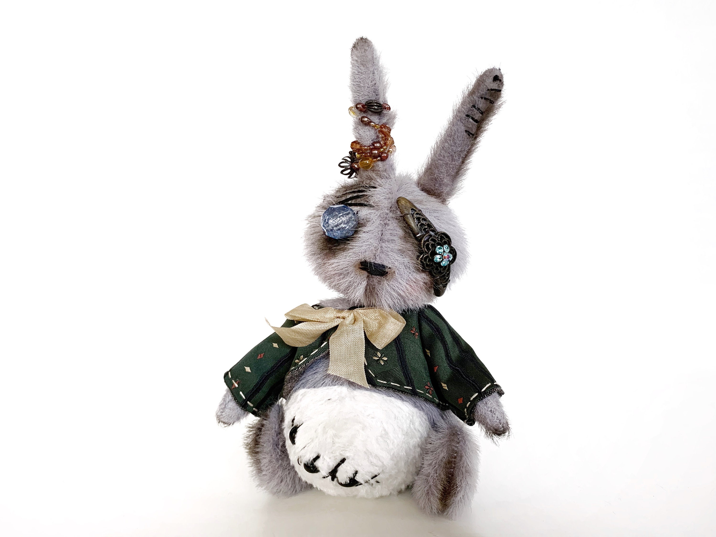 12'' Creepy Goth Bunny Plush Crazy Rabbit Plushie Toys, Spooky Bunny  Stuffed Animal Doll for Halloween Easter Christmas Birthday Gift