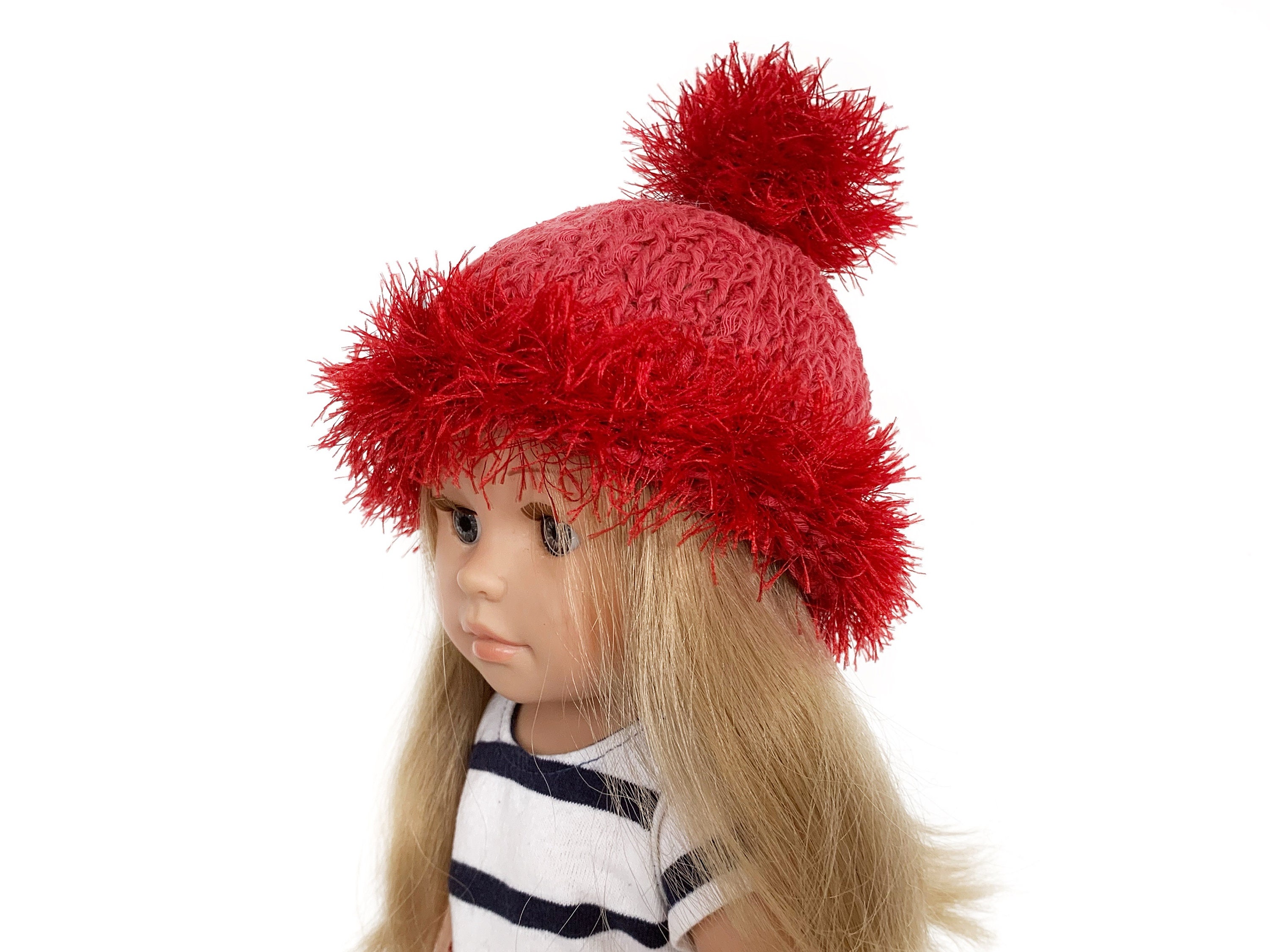 18 inch doll hat American girl Doll beanie crochet hat for Etsy