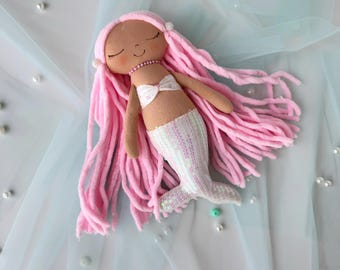 Tiny Mermaid doll, Mini Mermaid, Rag Mermaid doll, little Mermaid doll.