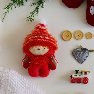 Tiny plush bunny stuffed animal Cozy gifts for women Rabbit doll