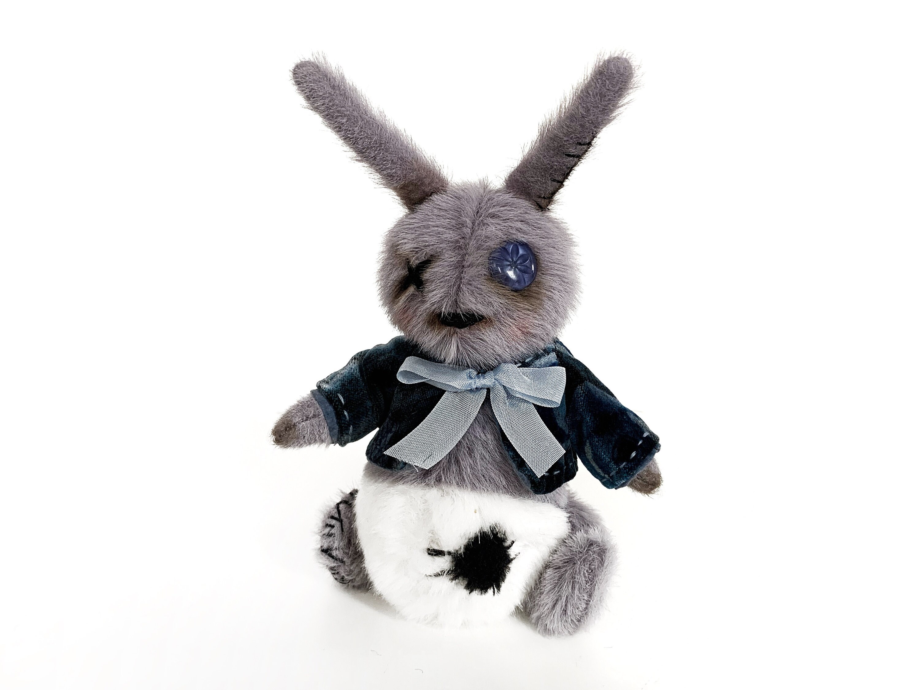 Qleewei Bunny Plush Creepy Goth Rabbit Plush Toy Spooky Bunny Stuffed  Animal Crazy Rabbit Plushie Toy Lovely Bunny Plushie Dolls