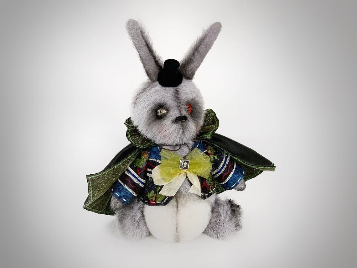 Creepy Plush Bunny Vampire Doll Gothic Plush Scary Plush 