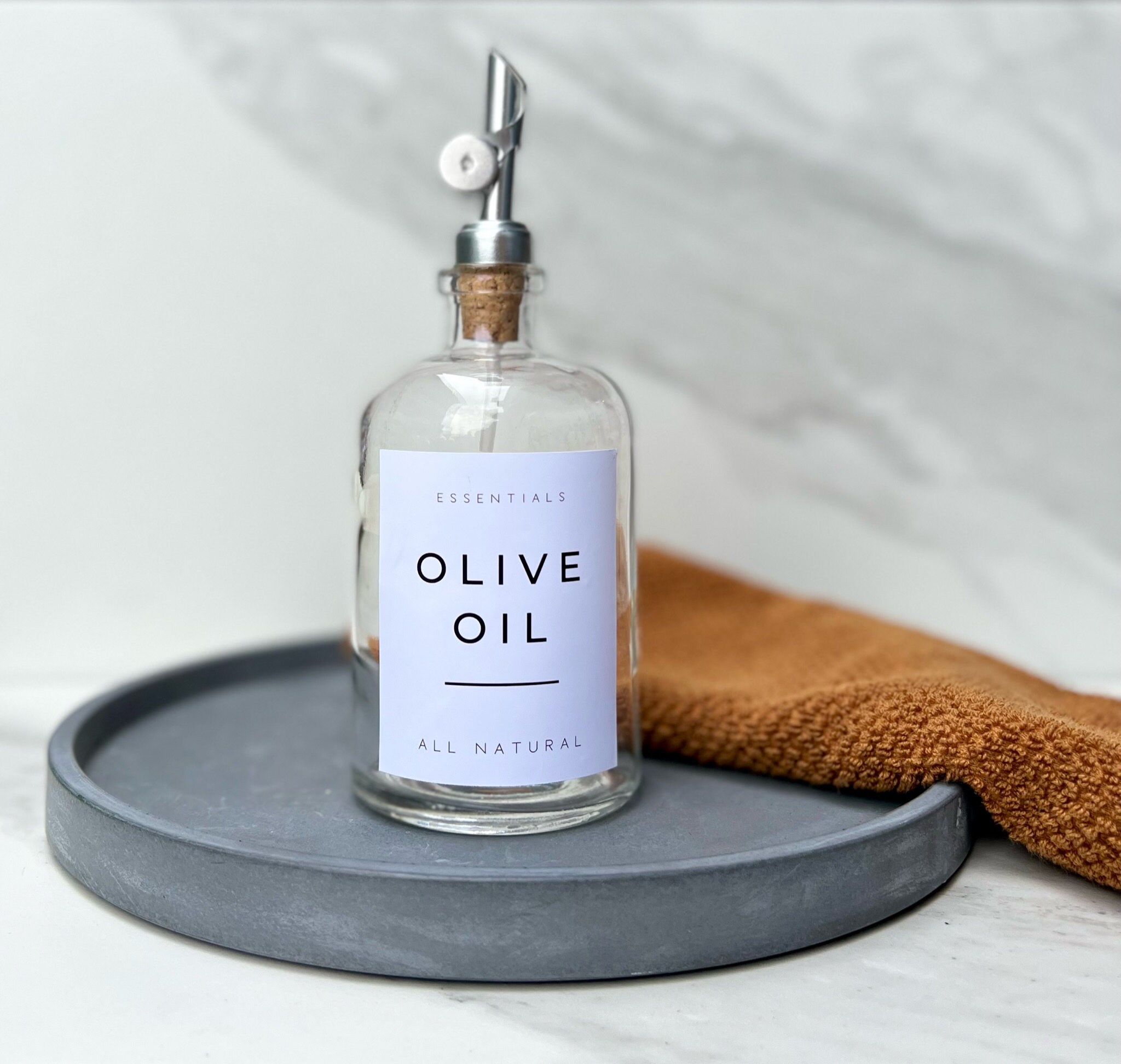 Modern Olive Oil and Vinegar Dispenser With Label Oil Etsy