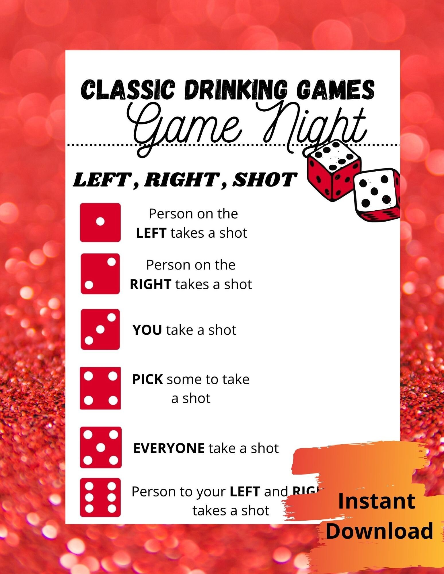 Printable Bundle 3 Classic Drinking Games For Adults Game - Etsy España