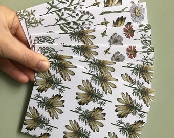 Florale Blankokarten -6er Pack (A6)