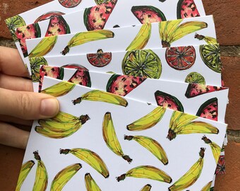 Fun Fruits Blank Cards-Pack of 6 (A6)