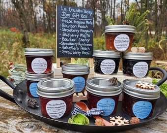 Alles Gute zum Jubiläum Gourmet Cocktail Jams Geschenkbox, Hochzeitsgeschenk Mixologen Freude, Mixology Cocktail Marmeladen Geschenkbox, Einweihungsparty Geschenk