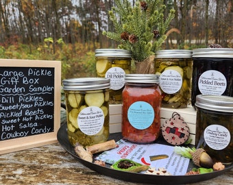 Happy Birthday Deluxe Gourmet Pickle Gift Box - Perfect Foodie Gift Set, Birthday Gift Basket, Custom Birthday Food Basket, WI Farm to Table