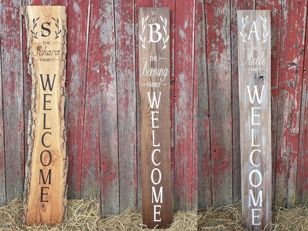 Personalized Family Welcome Sign, Family Name Welcome Sign, Welcome