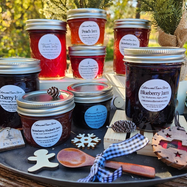 Artisan Jam Lover's Gift Box -Handpicked Jams & Jellies Foodie Basket, Farm-to-Table Fresh Preserves, Made in Wisconsin, Customized Gift Box