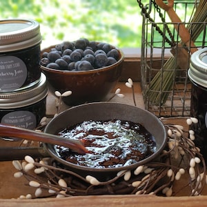 Blueberry Marmelade, Farm Frische Marmelade und Gelee, Gourmet Essen Geschenke, Foodie Geschenk, Natur konserven, lokal angebaut, Handverlesene Früchte, Bauernhof zum Tisch
