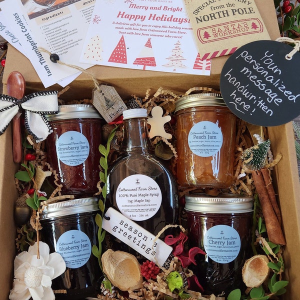 Deluxe Gourmet Breakfast Sampler Gift Box with Wisconsin Maple Syrup and Gourmet Jams, Sweet Spreads Brunch Gift Basket