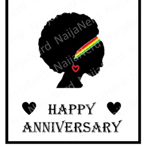 Carta digitale per l'anniversario della regina africana (personalizzabile)
