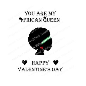 Carta digitale di San Valentino della regina africana (personalizzabile)