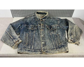 ジャケット・アウター OLD(USA levis bleach denim jkt Vintage 80s USA Made Levis Bleached Acid Wash Denim Jacket