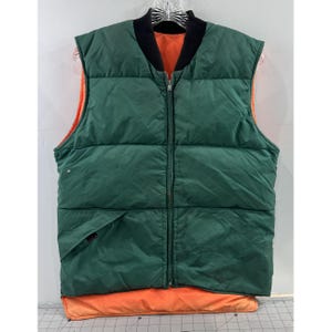 Vintage Browning Sportsman’s Puffer Vest Green & Orange Goose Down Size M