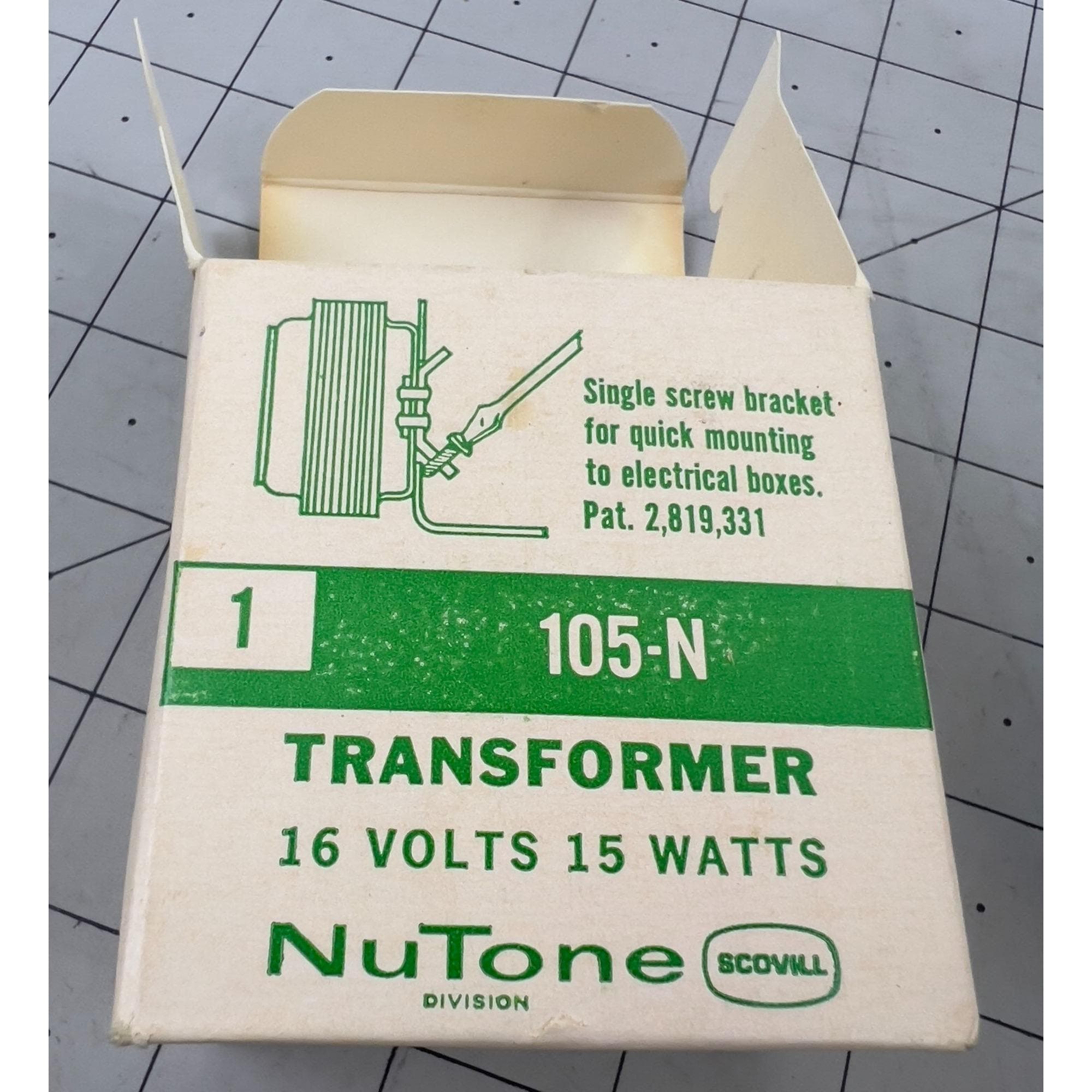 Transformateur NuTone 101-T 16V 10W – Pour Sonnette/interphone – NOS