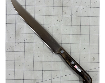 J.A. Henckels Kitchen Long Slicing Knife 731 Rosewood Handle Solingen Germany 8"