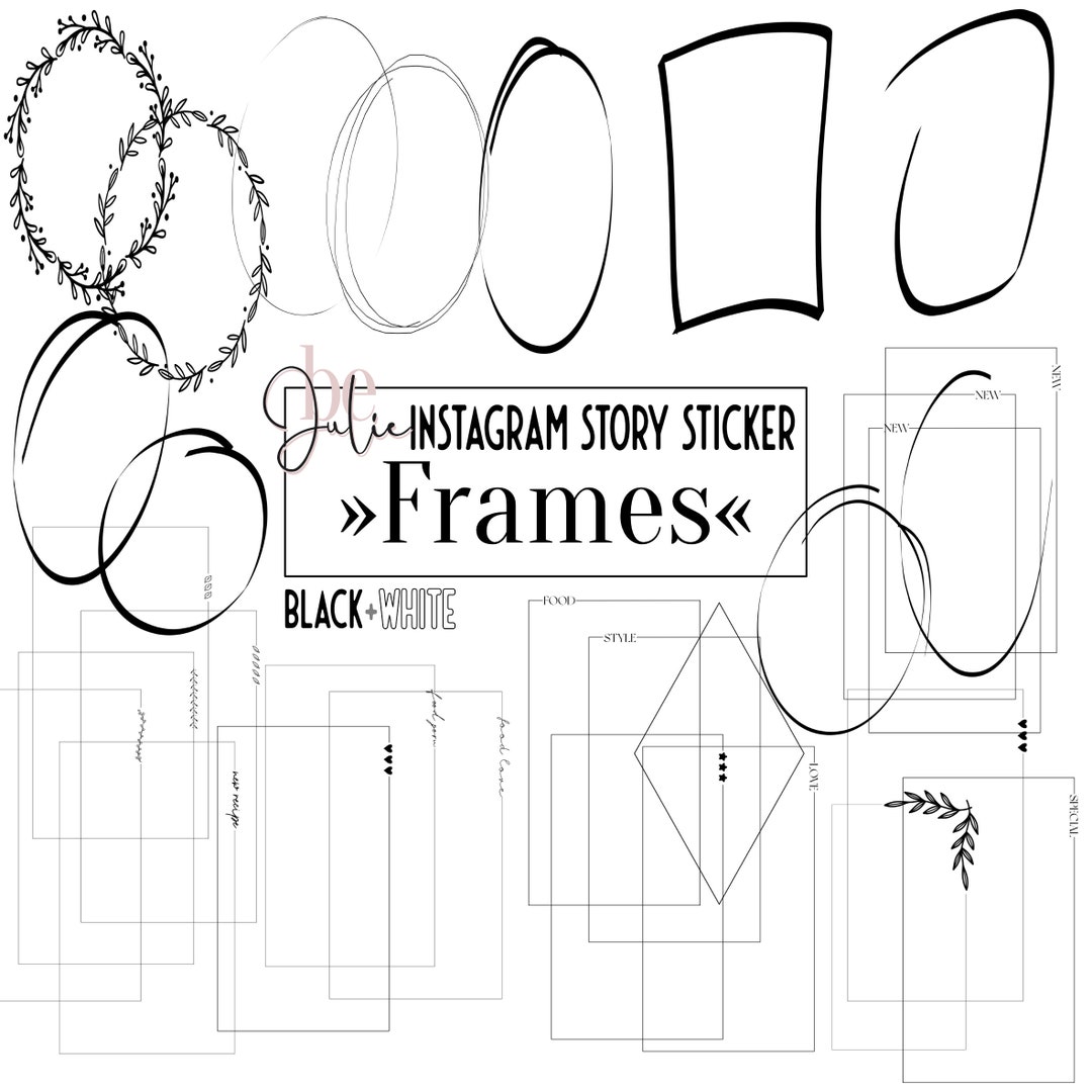 60 FRAMES Pngs Instagram Story Sticker - Etsy