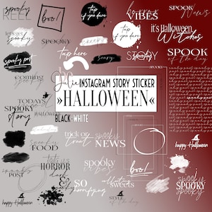 90+ HALLOWEEN PNGs Instagram Story Sticker new post spooky edition