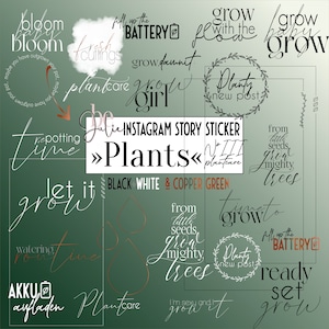 150+ PLANTS PNGs Instagram Story Sticker no. 3 grow and care