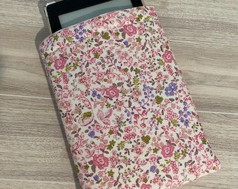 Kindle Paperwhite Sleeve Padded | Floral Kindle Case | E Reader Sleeve | Protective Kindle Cover | Book Lover Gift
