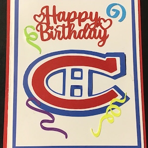 Carte d'anniversaire de hockey des Canadiens de Montréal