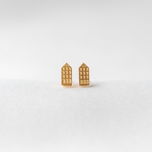 Amsterdamer Ohrringe Grachtenhäuser | Schmuck Herengracht beherbergt Souvenir Niederlande | Ohrstecker-Haus | Gold- und silberfarbener Edelstahl