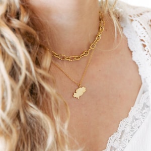 Collier Ibiza | Bijoux Ibiza | Acier inoxydable acier inoxydable or ou argent | Collier minimaliste Île d'Ibiza | Cadeau pour elle