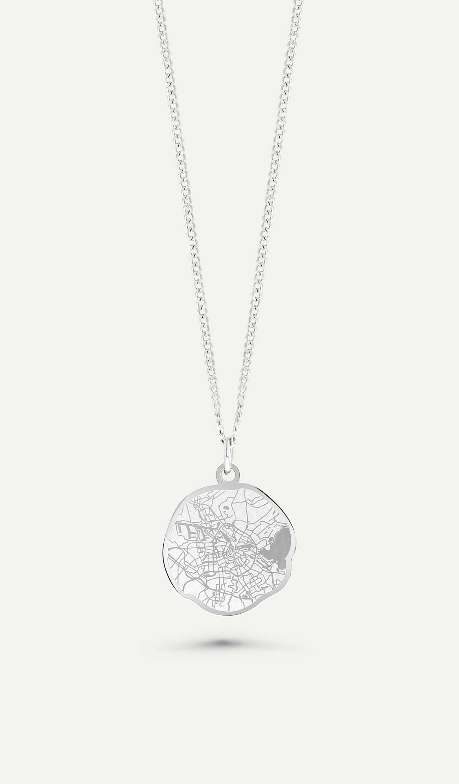 Amsterdam City Map Necklace City Map Charm Necklace Amterdam Dutch