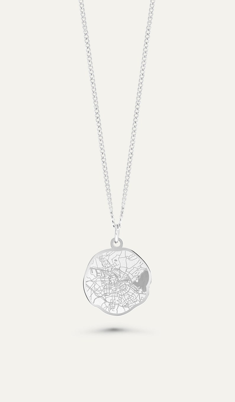Amsterdam City Map Necklace City Map Charm Necklace Amterdam Dutch