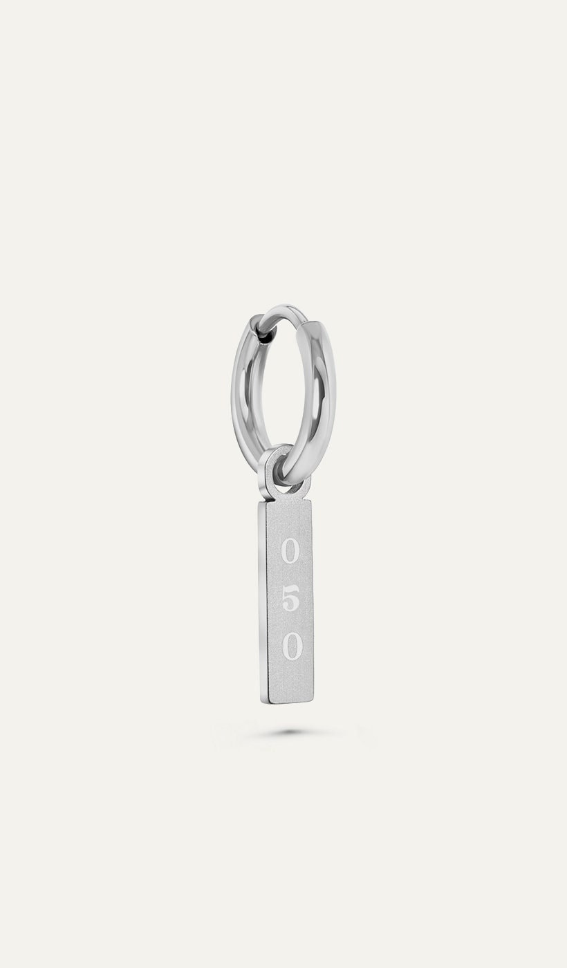 Groningen 050 earring | Double sided single piece earring | Dutch city earrings | gold or silver