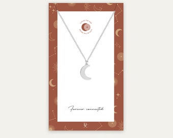 Forever connected – Moon necklace (single piece) - gold or silver