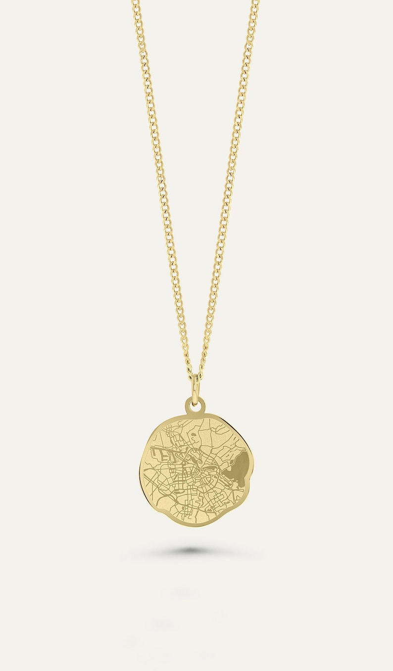 Amsterdam City Map Necklace City Map Charm Necklace Amterdam Dutch