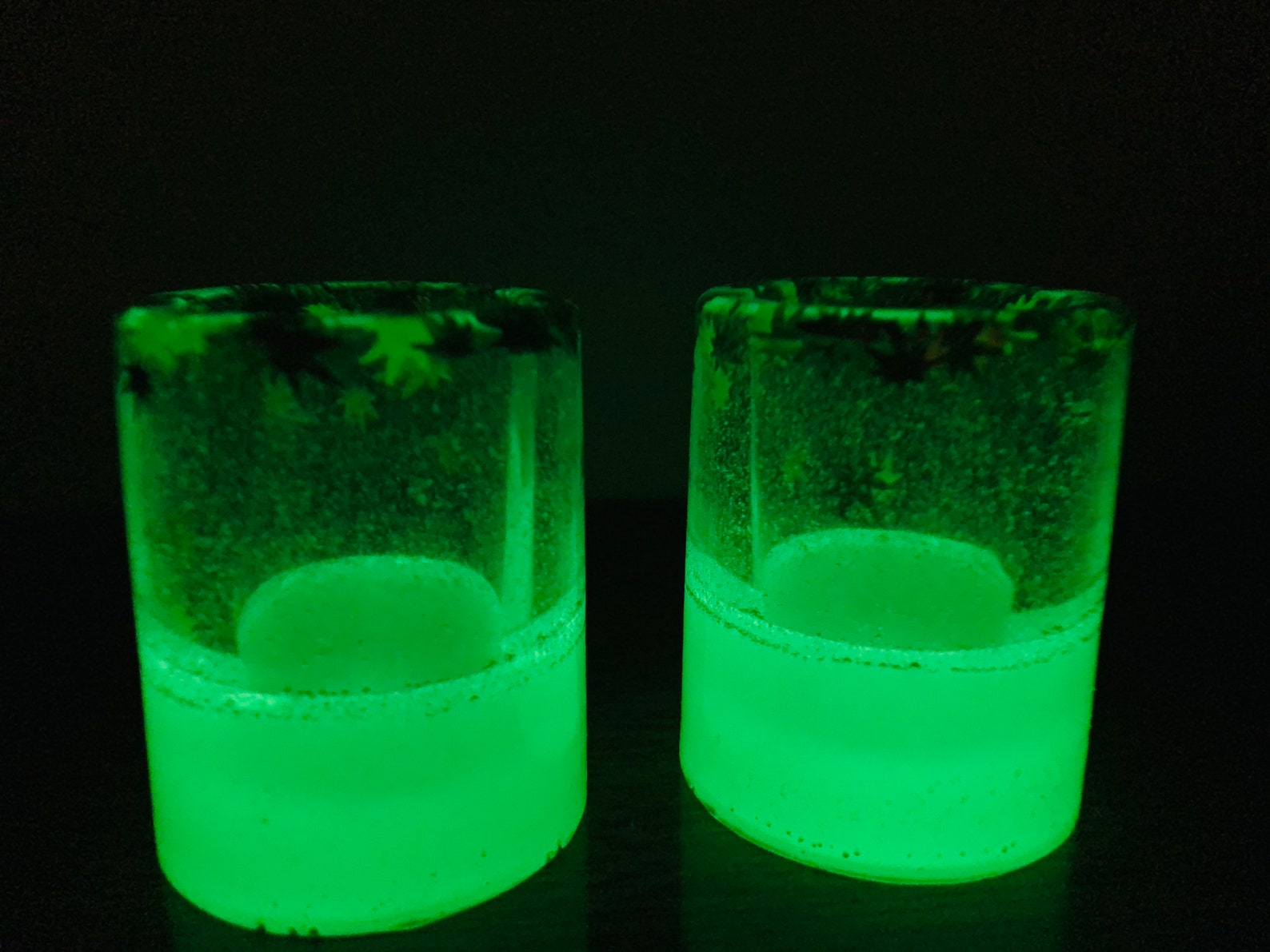 Glow in the dark shot glasses Etsy