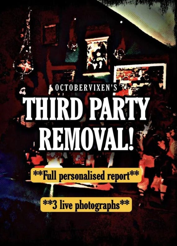 THIRD PARTY REMOVAL / love / divination / full personalised report plus 3 x photography included!