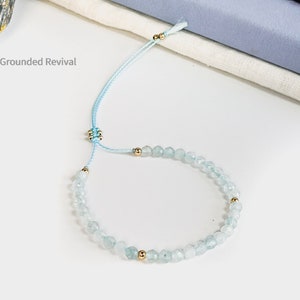 Bracelet Mini Tasbih Saphir + Carte Dua | Tasbih de 33 perles pour femme, perles de prière islamiques, cadeau musulman pour elle