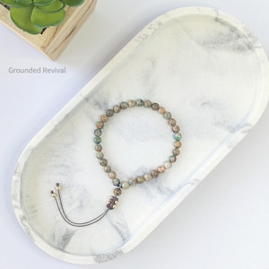 Bracelet Tasbih chrysocolle + carte Dua | 33 perles de prière pour femme, bracelet de perles d'inquiétude, cadeau islam pour elle