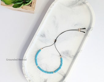 Turquoise Mini Tasbih Bracelet + Dua Card | Women's 33 Prayer Bead Bracelet, Worry Bracelet, Muslim Gift For Her