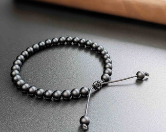 Matte Onyx Tasbih Bracelet | Muslim Prayer Beads, Dhikr Gift