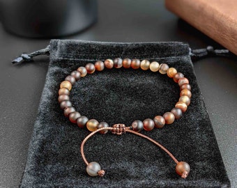 Matte Coffee Agate Tasbih Bracelet + Dua Card | Prayer Beads for Men, 33 Bead Bracelet, Muslim Prayer Beads, Worry Beads, Dhikr Gift For Him