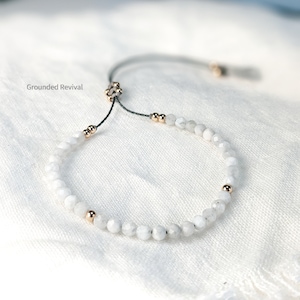 Bracelet Mini Tasbih Pierre de Lune + Carte Dua | 33 perles de tasbih pour femme, perles de prière islamiques, cadeau musulman pour elle