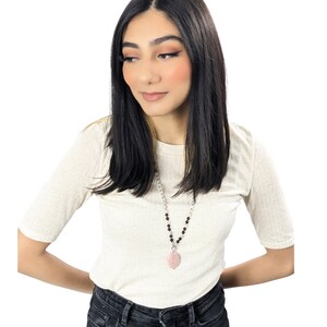 Sardonyx Rosenquarz Tasbih + Dua Karte | 99 muslimische Gebetsperlen, islamisches Gebetsgeschenk für Sie